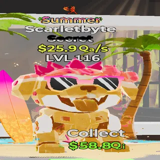 Scarletbyte Summer 1 Trait 25.9Qa/s lvl 116 Fortnite Steal the Brainrot
