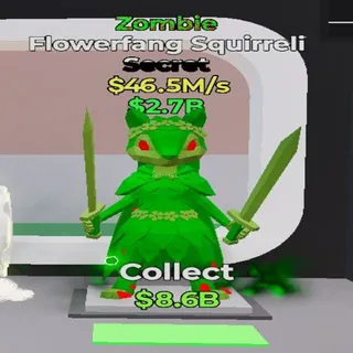 Fortnite Steal the Brainrot Flowerfang Squirreli Zombie 46.5M/s