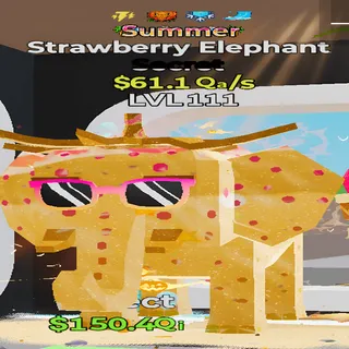 Strawberry Elephant Summer 4 Traits 61.1Qa/s lvl 111 Fortnite Steal the Brainrot