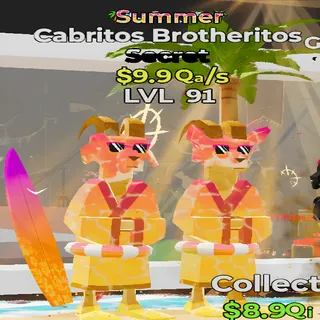 Cabritos Brotheritos Summer 9.9Qa/s lvl 91 Fortnite Steal the Brainrot