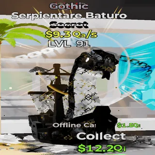 Serpientare Baturo Gothic 9.3Qa/s lvl 91 Fortnite Steal the Brainrot