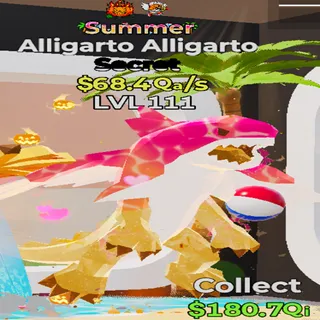 Alligarto Alligarto Summer 2 Traits 68.4Qa/s lvl 111 Fortnite Steal the Brainrot