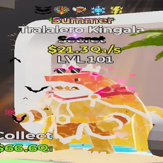 Tralalero Kingala Summer 5 Traits 21.3Qa/s lvl 101 Fortnite Steal the Brainrot