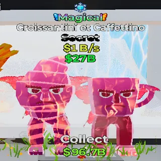 Croissantini et Caffettino Magical 1 Trait Fortnite Steal the Brainrot