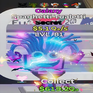 Spaghetti Tualetti Galaxy 5.1Qa/s Lvl 81 6 Traits Fortnite Steal the Brainrot