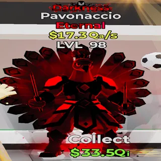Pavonaccio Darkness 17.3Qa/s lvl 98 Fortnite Steal the Brainrot