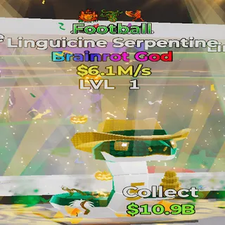 Linguicine Serpentine Football 3 Traits 6.1M/s lvl 1 Fortnite Steal the Brainrot