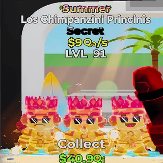 Los Chimpanzini Princinis Summer 9Qa/s lvl 91 Fortnite Steal the Brainrot