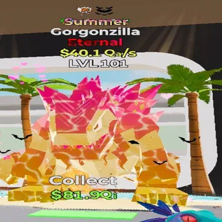 Gorgonzilla Summer 2 Traits 40.1Qa/s lvl 101 Fortnite Steal the Brainrot