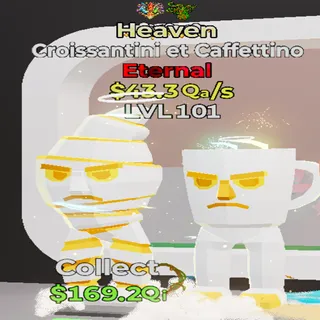 Croissantini et Caffettino Heaven 2 Traits 43.3Qa/s lvl 101 Fortnite Steal the Brainrot