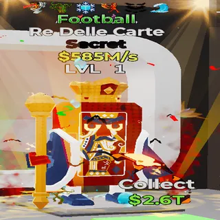 Re Delle Carte Football 6 Traits 585M/s lvl 1 Fortnite Steal the Brainrot
