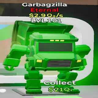 Garbagzilla 2.9Qa/s Lvl 101 Fortnite Steal the Brainrot