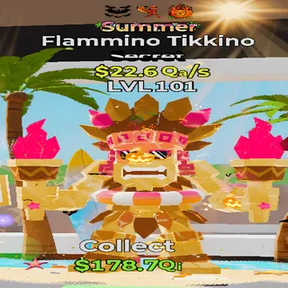 Flammino Tikkino Summer 3 Traits  22.6Qa/s lvl 101 Fortnite Steal the Brainrot