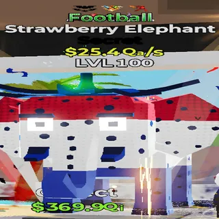 Strawberry Elephant Football 3 Traits 25.4Qa/s lvl 100 Fortnite Steal the Brainrot
