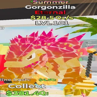 Gorgonzilla Summer 28.5Qa/s lvl 101 Fortnite Steal the Brainrot