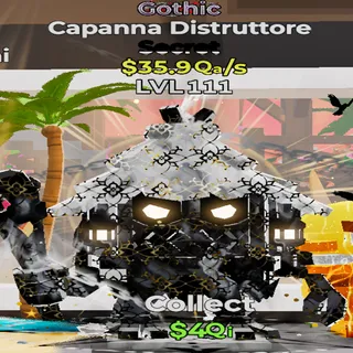 Capanna Distruttore Gothic 35.9Qa/s lvl 111 Fortnite Steal the Brainrot