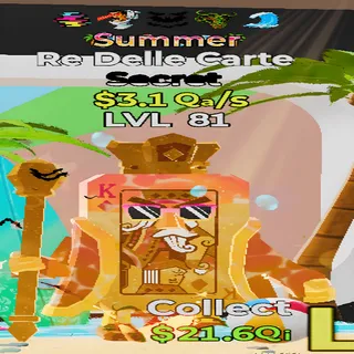 Re Delle Carte Summer 5 Traits 3.1Qa/s lvl 81 Fortnite Steal the Brainrot