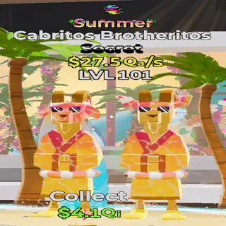 Cabritos Brotheritos Summer 1 Trait 27.5Qa/s lvl 101 Fortnite Steal the Brainrot