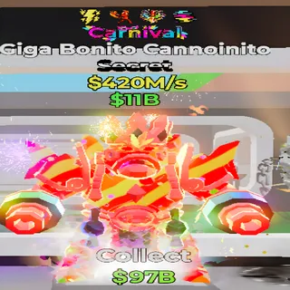 Giga Bonito Cannoinito Carnival 4 Traits Fortnite Steal the Brainrot