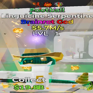 Linguicine Serpentine Football 5.7M/s Lvl 1 3 Traits Fortnite Steal the Brainrot