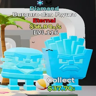 Burguro dan Fryuro Diamond 2 Traits Fortnite Steal the Brainrot