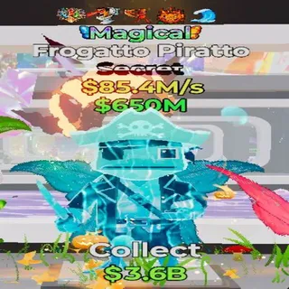 Fortnite Steal the Brainrot Frogatto Piratto Magical 5 Trait 85.4M/s
