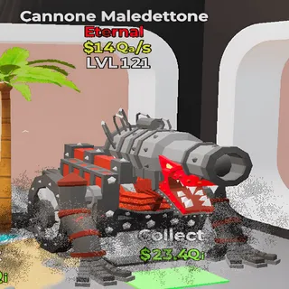 Cannone Maledettone 14Qa/s lvl 121 Fortnite Steal the Brainrot