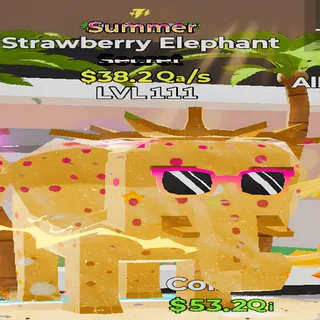 Strawberry Elephant Summer 1 Trait 38.2Qa/s lvl 111 Fortnite Steal the Brainrot