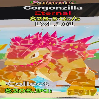 Gorgonzilla Summer 28.5Qa/s lvl 101 Fortnite Steal the Brainrot