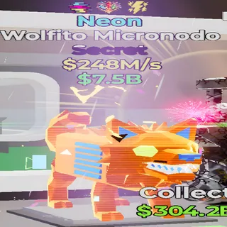 Wolfito Micronodo Neon 3 Traits Fortnite Steal the Brainrot