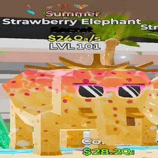 Strawberry Elephant Summer 2 Traits 24Qa/s lvl 101 Fortnite Steal the Brainrot