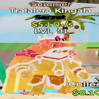 Tralalero Kingala Summer 5.1Qa/s lvl 91 Fortnite Steal the Brainrot