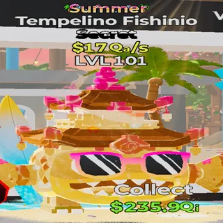 Tempelino Fishinio Summer 17Qa/s lvl 101 Fortnite Steal the Brainrot