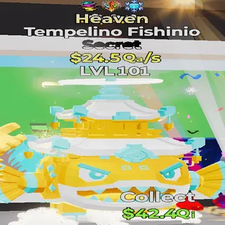 Tempelino Fishinio Heaven 3 Traits 24.5Qa/s lvl 101 Fortnite Steal the Brainrot