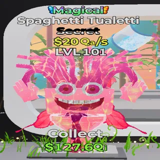 Spaghetti Tualetti Magical 20Qa/s lvl 101 Fortnite Steal the Brainrot