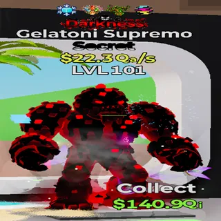 Gelatoni Supremo Darkness 4 Traits 22.3Qa/s lvl 101 Fortnite Steal the Brainrot