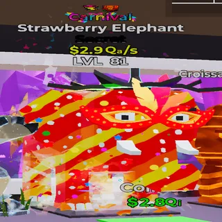 Strawberry Elephant Carnival 2 Traits 2.9Qa/s lvl 81 Fortnite Steal the Brainrot