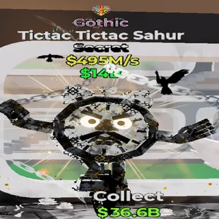 Tictac Tictac Sahur Gothic 1 Trait Fortnite Steal the Brainrot