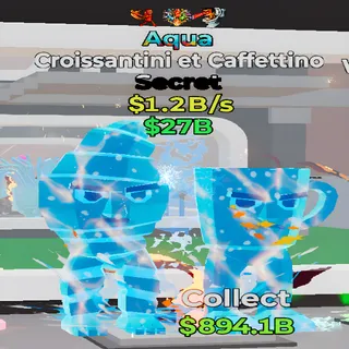Croissantini et Caffettino Aqua 3 Traits Fortnite Steal the Brainrot