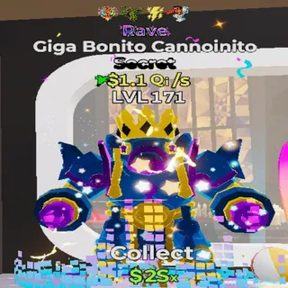 Giga Bonito Cannoinito Rave 4 Traits Fortnite Steal the Brainrot
