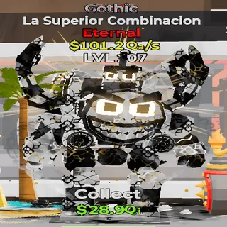 La Superior Combinacion Gothic 101.2Qa/s lvl 107 Fortnite Steal the Brainrot