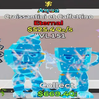 Croissantini et Caffettino Aqua 1 Trait Fortnite Steal the Brainrot