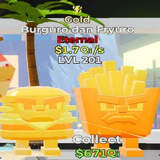 Burguro dan Fryuro Gold Fortnite Steal the Brainrot
