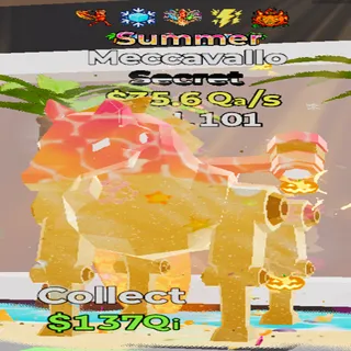 Meccavallo Summer 5 Traits 75.6Qa lvl 101 Fortnite Steal the Brainrot