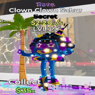 Clown Clown Sahur Rave Fortnite Steal the Brainrot