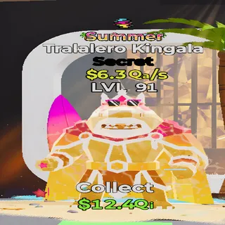 Tralalero Kingala Summer 1 Trait 6.3Qa/s lvl 91 Fortnite Steal the Brainrot