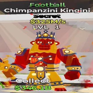 Chimpanzini Kingini Football 325M/s lvl 1 Fortnite Steal the Brainrot