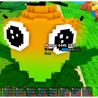 5.6 KG  HUGE NEON MANGO 644K DPS MAX LEVEL  PLANTS VS BRAINROTS