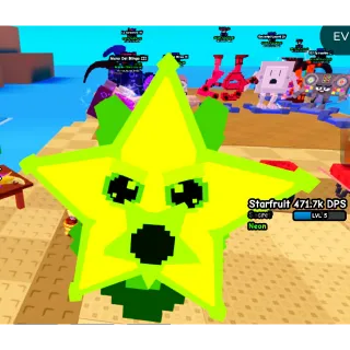 SEMI HUGE HIGH DPS NEON STAR FRUIT 3.4 KG 864.8K DPS MAX LEVEL ROBLOX PLANTS VS BRAINROTS PVB