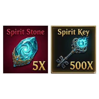 500X SPIRIT KEY | 5X SPIRIT STONE (GOKU SPAWN MATERIALS) SAILOR PIECE